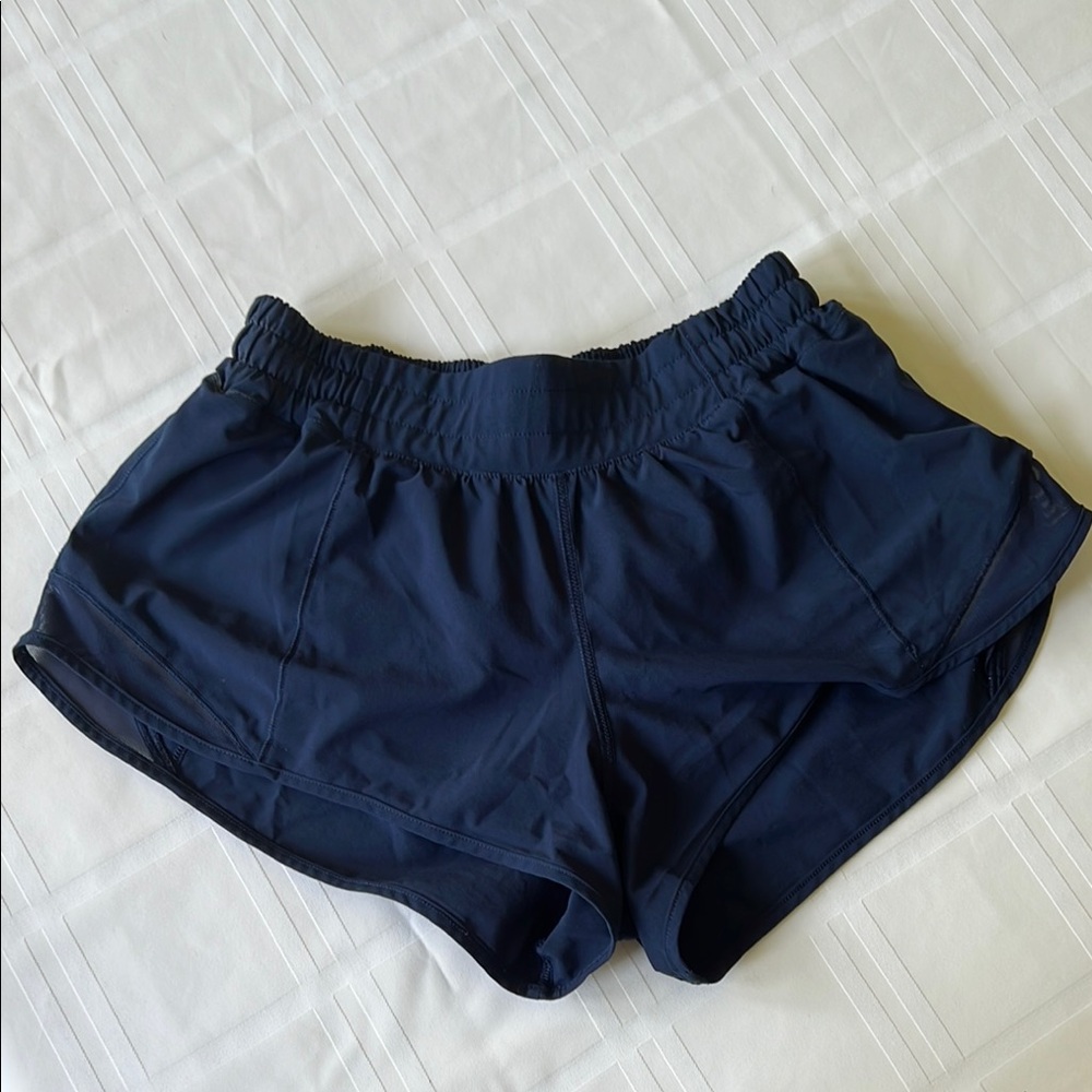 Lululemon Hotty Hot low-rise 2.5” Navy Athletic Shorts
